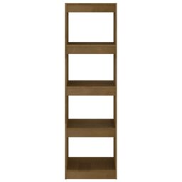 Berkfield Home Book Cabinet Room Divider Honey Brown 40x30x135.5 cm Pinewood - thumbnail 5