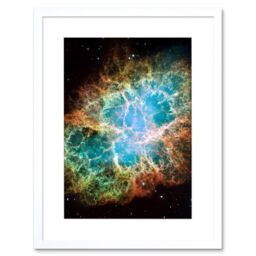 Artery8 Wall Art Print Hubble Space Astronomy Giant Mosaic Of Crab Nebula Six Light Year Wide Expanding Remnant Of Supernova Star Explosion & Neutron - thumbnail 1