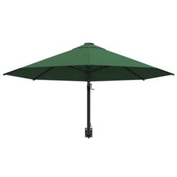 Berkfield Home Wall-Mounted Parasol with Metal Pole 300 cm Green - thumbnail 4