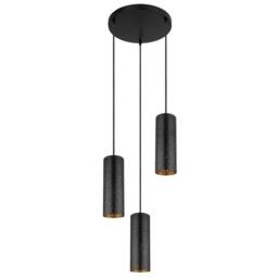 Netlighting Crocky Cluster Pendant Ceiling Light Matt Black 3x E27 - thumbnail 2