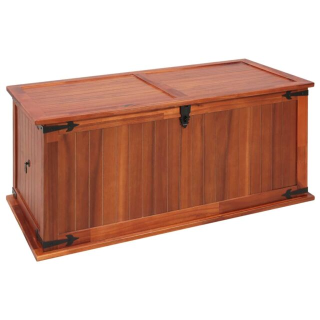 Berkfield Home Storage Chest 79x34x32 cm Solid Acacia Wood in Brown - Size: 79 x 34 x 32 cm