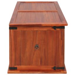 Berkfield Home Storage Chest 79x34x32 cm Solid Acacia Wood in Brown - Size: 79 x 34 x 32 cm - thumbnail 4