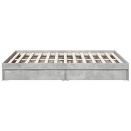 Berkfield Home Bed Frame w/Drawers Frame Concrete Grey 150x200 cm King Size - thumbnail 5