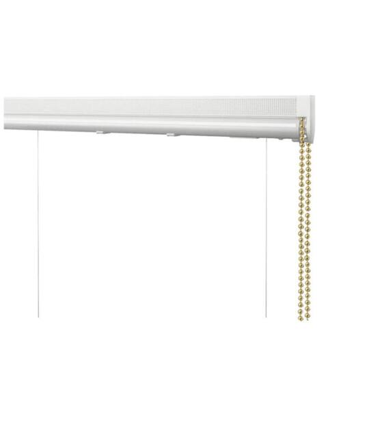 New Edge Blinds Deluxe PVC Cassette Roman Blind Kit with Brass Chain (250cm Drop) in White - Size: 60 cm - image 1