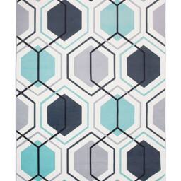 Wyld and Coco Multicolour Geometric Rug 160 x 230 cm Polyester - Size: 160 cm x 230 cm - thumbnail 2
