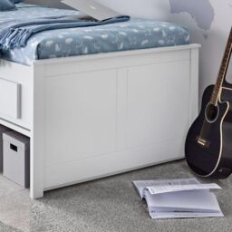 Bedmaster Veera Guest Bed With Drawers No Trundle in White - Size: Single - thumbnail 4