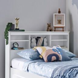 Bedmaster Veera Guest Bed With Drawers No Trundle in White - Size: Single - thumbnail 3