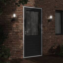 Berkfield Home Outdoor Wall Light Black Stainless Steel