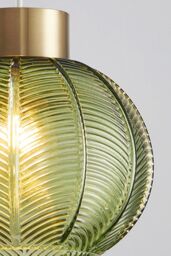 Harper Living Glass Easy Fit Pendant Shade 21cm Diameter in Green - thumbnail 4