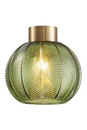 Harper Living Glass Easy Fit Pendant Shade 21cm Diameter in Green - thumbnail 2