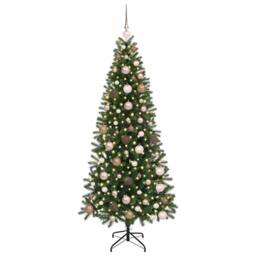 Berkfield Home Artificial Christmas Tree with 300 LEDs Green 180 cm PE & PVC - thumbnail 3