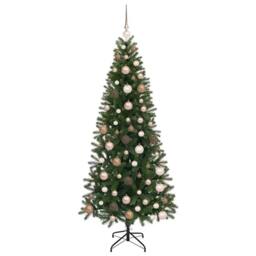 Berkfield Home Artificial Christmas Tree with 300 LEDs Green 180 cm PE & PVC - thumbnail 4