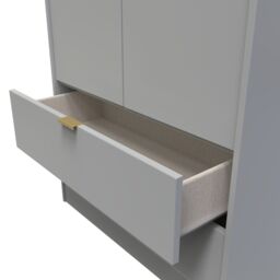 Ready Assembled 2 U Tamworth 2 Door 2 Drawer Wardrobe (Ready Assembled) in Dark Grey - thumbnail 6