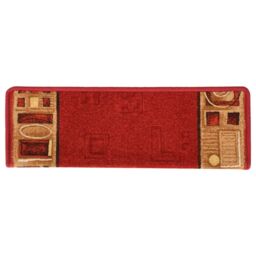 Berkfield Home Stair Mats Self-adhesive 10 pcs 65x21x4 cm Red - Size: Medium - thumbnail 4