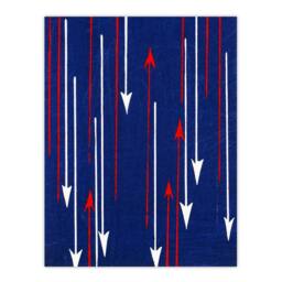 Artery8 Furuya Korin Framed Wall Art Print Red Blue Arrows Textile Pattern - Size: A4 - thumbnail 3