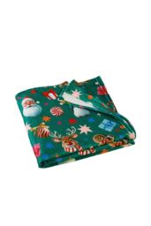 Catherine Lansfield 'Christmas Icons' Cosy Fleece Blanket Throw in Green - Size: 130 cm x 170 cm - thumbnail 4