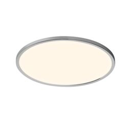 Nordlux Oja Ceiling Light Chrome Plastic Bathroom LED IP54 3000/4000k Mains in Silver
