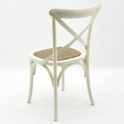 Minster French Cross Back Dining Chair - Wood - L46 x W49 x H88 cm in White - Size: 1 Pack - thumbnail 3