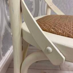 Minster French Cross Back Dining Chair - Wood - L46 x W49 x H88 cm in White - Size: 1 Pack - thumbnail 8