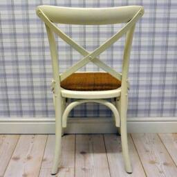 Minster French Cross Back Dining Chair - Wood - L46 x W49 x H88 cm in White - Size: 1 Pack - thumbnail 5