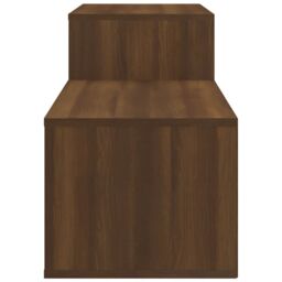 Berkfield Home Shoe Cabinet Brown Oak 150x35x45 cm Engineered Wood - Size: 150 x 35 x 45 cm - thumbnail 6