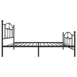 Berkfield Home Metal Bed Frame with Headboard & Footboard Black 100x190 cm - thumbnail 6