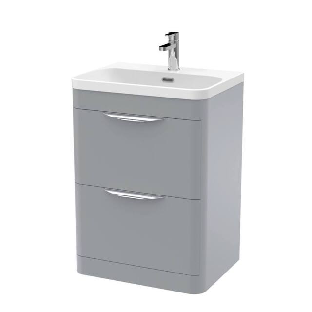 Balterley Aldershawe 2, Thin Edge Ceramic Basin, 600mm, Grey, Freestanding in Grey - image 1