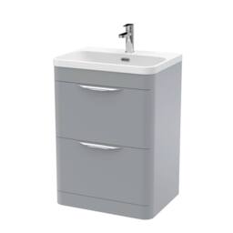 Balterley Aldershawe 2, Thin Edge Ceramic Basin, 600mm, Grey, Freestanding in Grey