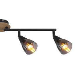 Netlighting Mubby Ceiling Spotlight Bar Matt Black Smoke Glass Shade 4x E14 - thumbnail 5