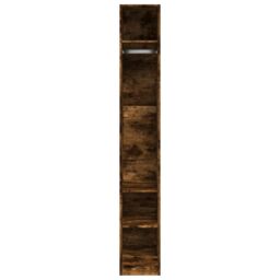 Berkfield Home Wardrobe Smoked Oak 30x50x200 cm Engineered Wood in Brown - Size: 30 x 50 x 200 cm - thumbnail 4