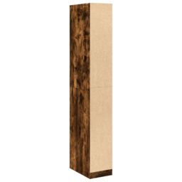 Berkfield Home Wardrobe Smoked Oak 30x50x200 cm Engineered Wood in Brown - Size: 30 x 50 x 200 cm - thumbnail 6