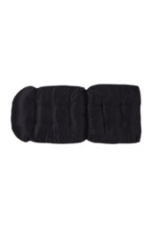 Living and Home 125CM x 53CM Outdoor Waterproof Seat Cushion with Fixing Straps in Black - Size: 125 cm x 53 cm - thumbnail 1