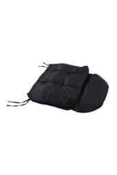 Living and Home 125CM x 53CM Outdoor Waterproof Seat Cushion with Fixing Straps in Black - Size: 125 cm x 53 cm - thumbnail 2