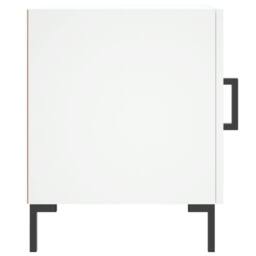 Berkfield Home Bedside Cabinet White 40x40x50 cm Engineered Wood - Size: 40 x 40 x 50 cm - thumbnail 5