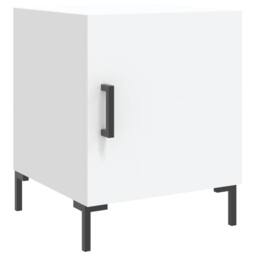 Berkfield Home Bedside Cabinet White 40x40x50 cm Engineered Wood - Size: 40 x 40 x 50 cm - thumbnail 1