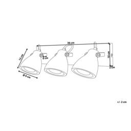 Wyld and Coco Three Light Wall Lamp Grey Concrete Industrial Sconce Adjustable - thumbnail 3