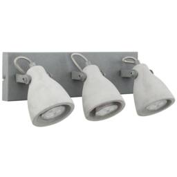 Wyld and Coco Three Light Wall Lamp Grey Concrete Industrial Sconce Adjustable - thumbnail 2