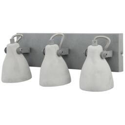 Wyld and Coco Three Light Wall Lamp Grey Concrete Industrial Sconce Adjustable - thumbnail 4