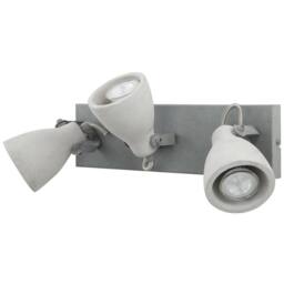 Wyld and Coco Three Light Wall Lamp Grey Concrete Industrial Sconce Adjustable - thumbnail 6