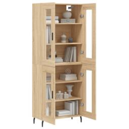 Berkfield Home Highboard Sonoma Oak 69.5x34x180 cm Engineered Wood in Brown - thumbnail 3