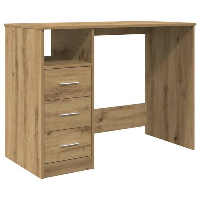 Berkfield Home Desk Artisan Oak 102x76x50 cm Engineered Wood in Brown - Size: 102 x 76 x 50 cm - image 1