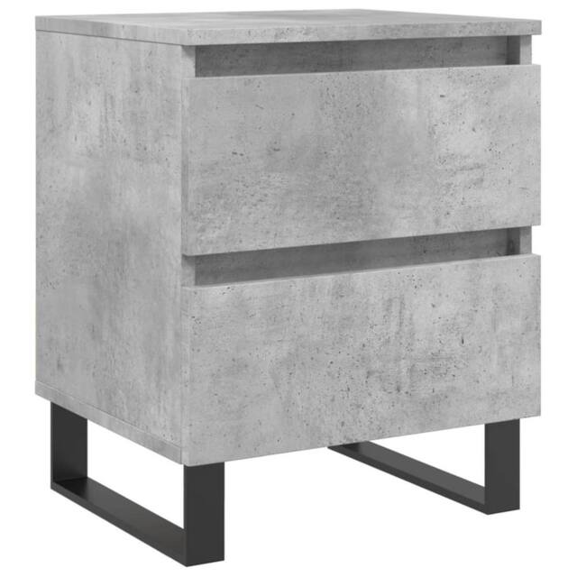 Berkfield Home Bedside Cabinet Concrete Grey 40x35x50 cm Engineered Wood - Size: 40 x 35 x 50 cm - image 1