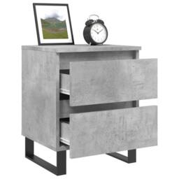 Berkfield Home Bedside Cabinet Concrete Grey 40x35x50 cm Engineered Wood - Size: 40 x 35 x 50 cm - thumbnail 4