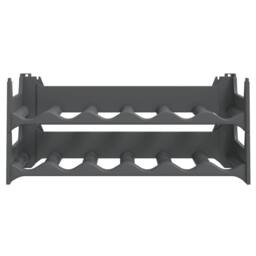 Berkfield Home Wine Rack for 12 Bottles PP Stackable in Charcoal - thumbnail 3