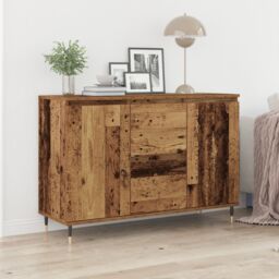 Berkfield Home Sideboard with Doors & Drawers Old Wood 101, 5x35x70 cm in Brown - Size: 5 x 35 x 70 cm - thumbnail 1