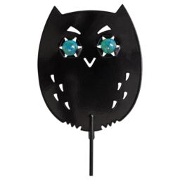 mysmartbuy 4 x Life-Sized Decoy Owls - Weatherproof Bird, Cat, Rodent & Small Mammal Garden Scaring Device with Realistic Reflective Eyes in Black - thumbnail 3