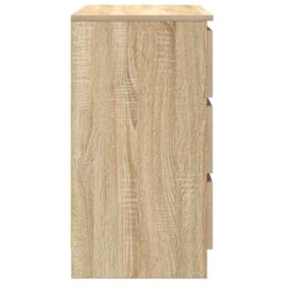 Berkfield Home Sideboard with Drawer Sonoma Oak 71x35x65 cm Engineered Wood in Brown - Size: 71 x 35 x 65 cm - thumbnail 7