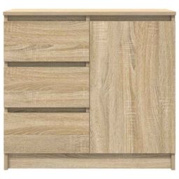 Berkfield Home Sideboard with Drawer Sonoma Oak 71x35x65 cm Engineered Wood in Brown - Size: 71 x 35 x 65 cm - thumbnail 6