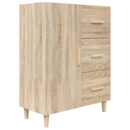 Berkfield Home Sideboard Sonoma Oak 69.5x34x90 cm Engineered Wood in Brown - thumbnail 2