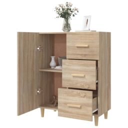 Berkfield Home Sideboard Sonoma Oak 69.5x34x90 cm Engineered Wood in Brown - thumbnail 4